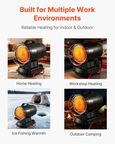 Radiant Heater, 70000 BTU Portable Space Heater with Handle, 8 Hour Heating, Adjustable Temperature, Indoor &, alternate view