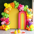 Rainbow Arch Backdrop Cover, Tropical Color,7.2ft+6ft,2 Pcs in 7.2 ft + 6 ft in Tropical Color
