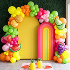 Rainbow Arch Backdrop Cover, Tropical Color,7.2ft+6ft,2 Pcs in 7.2 ft + 6 ft in Tropical Color