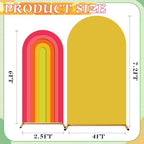 Rainbow Arch Backdrop Cover, Tropical Color,7.2ft+6ft,2 Pcs in 7.2 ft + 6 ft in Tropical Color, alternate view 2