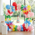 Rainbow Balloons, 12 Inches Neon Balloons with Colorful Star Foil Balloon, alternate view 5