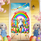 Rainbow Bunny Easter Door Cover 35x70 Inches Polyester in 35x70 Inches