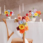Rainbow Colorful Artificial Flowers Combo Box Set for Wedding Bouquets Home in Bright Multi-color, alternate view 4