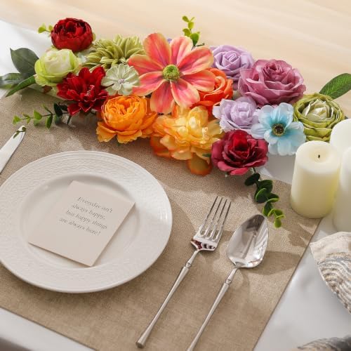 Rainbow Colorful Artificial Flowers Combo for Wedding & Home Decor in Rainbow Colorful, alternate view 3