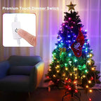 Rainbow Fairy String Curtain Lights with Touch Dimmer Switch, Hanging LED Icicle Rainbow Lights Curtain for, alternate view 5