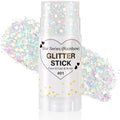 Rainbow Glitter Stick, Face Hair Body Glitter for Halloween Cosplay Mermaid Costume, Sparkling Chunky Glitter