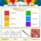 Rainbow Shimmer Wall Backdrop, Square Sequin Shimmer Panels, 24 Pcs, alternate view 2