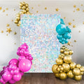 Rainbow Silver Shiny Shimmer Wall Backdrop 3FTx4FT Glitter Photo Background for Party Wedding Bridal Baby Shower