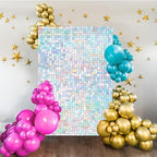 Rainbow Silver Shiny Shimmer Wall Backdrop 3FTx4FT Glitter Photo Background for Party Wedding Bridal Baby Shower