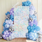 Rainbow Silver Shiny Shimmer Wall Backdrop 3FTx4FT Glitter Photo Background for Party Wedding Bridal Baby Shower, alternate