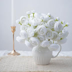 Ranunculus Artificial Flowers 18 Pcs, Faux Silk Mini Peonies Bulk Flowers for Vase, Fake Wedding Filler Flowers, alternate