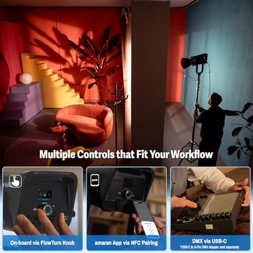 Ray 660c RGB LED Video Light 660W APP/DMX Control 12 Effects, alternate view 5