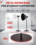 RB-A400 Round Base Light Stand Monopod 79" Tripod, alternate view 4