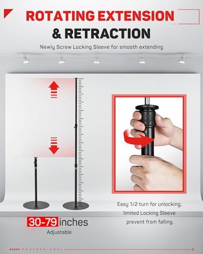 RB-A400 Round Base Light Stand Monopod 79" Tripod, alternate view 5