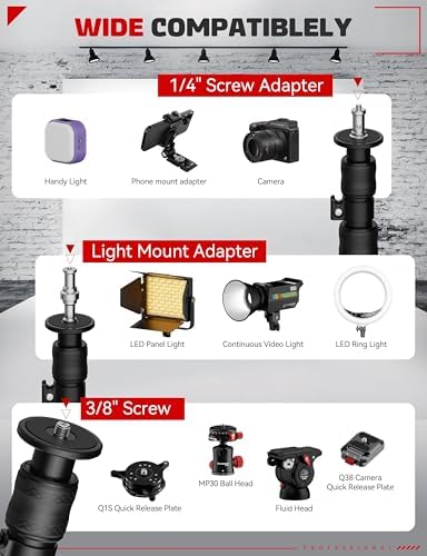 RB-A400 Round Base Light Stand Monopod 79" Tripod, alternate view 6