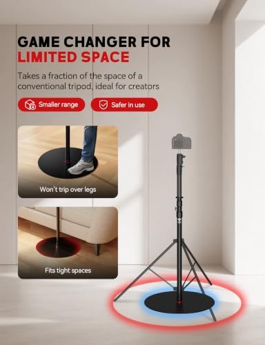RB-A500 Heavy Duty Round Base Light Stand 79" Monopod, alternate view 3