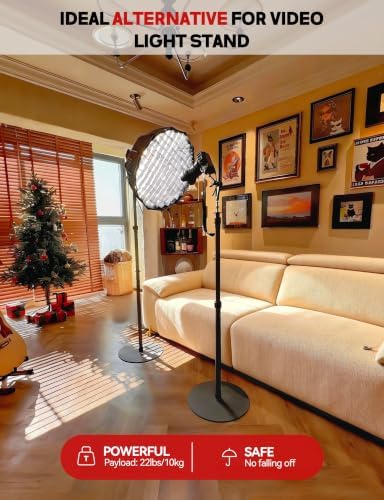 RB-A500 Heavy Duty Round Base Light Stand 79" Monopod, alternate view 4