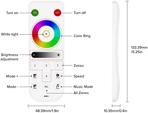 RB3 2.4G Wireless Touch RF Remote for PWM or SPI RGB RGBW LED, alternate view 2
