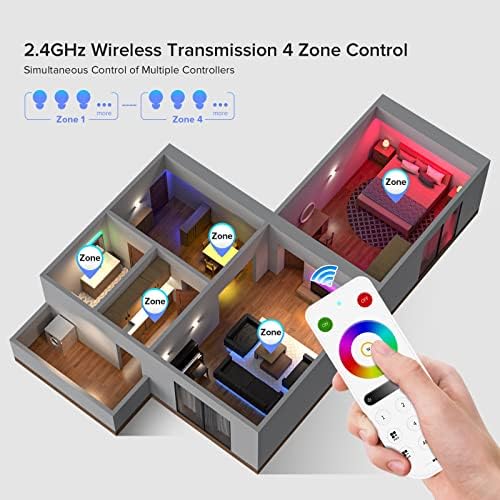 RB3 2.4G Wireless Touch RF Remote for PWM or SPI RGB RGBW LED, alternate view 4