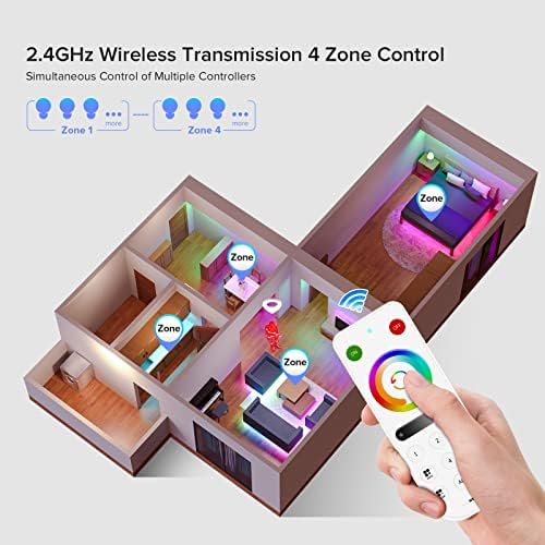 RB4 2.4G Wireless Touch RF Remote for PWM or SPI RGBCCT LED, alternate view 3