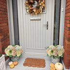 Real Touch Vintage Artificial Hydrangeas,4Pcs Cream Yellow Fake Hydrangeas Flower with Stems for Wedding, alternate view 2