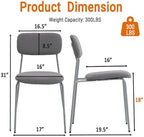 Reception Chair Set of 4, Stackable Waiting Room Seating for Office, Lobby, and Guest Use, Grey in Standard in, alternate