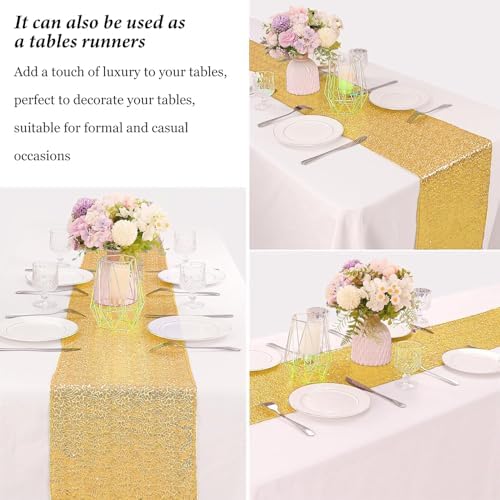 Reception Gold Sequin Background Wedding Arch Drapes in 1Panel/12''x18FT in Gold, alternate view 6
