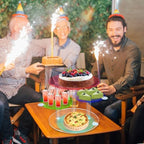 Rechargable LED Light Cupcake Stand, Light Up Cake and Cupcake Stand Combo, 4 Tier Round Dessert Table Display, alternate