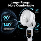 Rechargeable Cordless Pedestal Fan, Standing Air Circulator Fan with Remote, alternate view 6