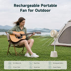 Rechargeable Smart Pedestal Fan, 20dB Quiet 360° Oscillating Fan | DC Motor Wi-Fi App & Remote Control, 6, alternate view 4
