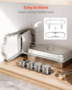 Rectangle Chafing Dishes, 9 Qt 2 Pack Stainless Steel Chafing Dish, Food Warmer Chafer Complete Set with Hollow, alternate