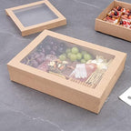 Rectangle Kraft Paper Catering Box, 100 Pack in 14 1/4" x 10" in Kraft, alternate view 2