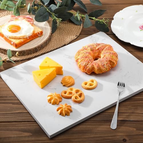 Rectangle Marble Cheese Board 15.8 x 11.8 Inch Charcuterie Cutting Tray Marble Serving Decorative for Decoration, alternate