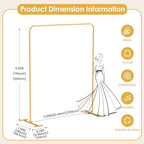Rectangle Metal Backdrop Frame Stand, 6.56 FT Wedding Decor Flower Ballon Arbor Stand, alternate view 3