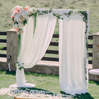 Rectangle Metal Backdrop Frame Stand, 6.56 FT Wedding Decor Flower Ballon Arbor Stand, alternate view 4