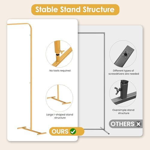 Rectangle Metal Backdrop Frame Stand, 6.56 FT Wedding Decor Flower Ballon Arbor Stand, alternate view 5