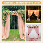 Rectangle Metal Backdrop Frame Stand, 6.56 FT Wedding Decor Flower Ballon Arbor Stand, alternate view 6