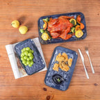 Rectangle Serving Platters - 14" 12" 10" Porcelain Serving Trays Plates for Party BBQ Appetizers Sushi Dessert, alternate