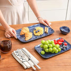 Rectangle Serving Platters - 14" 12" 10" Porcelain Serving Trays Plates for Party BBQ Appetizers Sushi Dessert, alternate