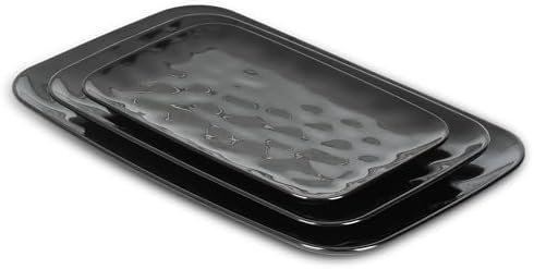 Rectangle Serving Platters - 14" 12" 10" Porcelain Serving Trays Plates for Party BBQ Appetizers Sushi Dessert