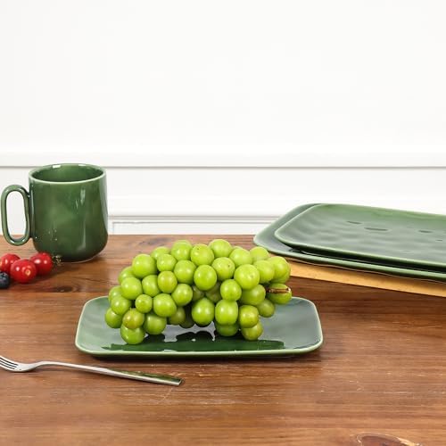 Rectangle Serving Platters - 14" 12" 10" Porcelain Serving Trays Plates for Party BBQ Appetizers Sushi Dessert, alternate