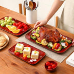 Rectangle Serving Platters - 14" 12" 10" Porcelain Serving Trays Plates for Party BBQ Appetizers Sushi Dessert, alternate