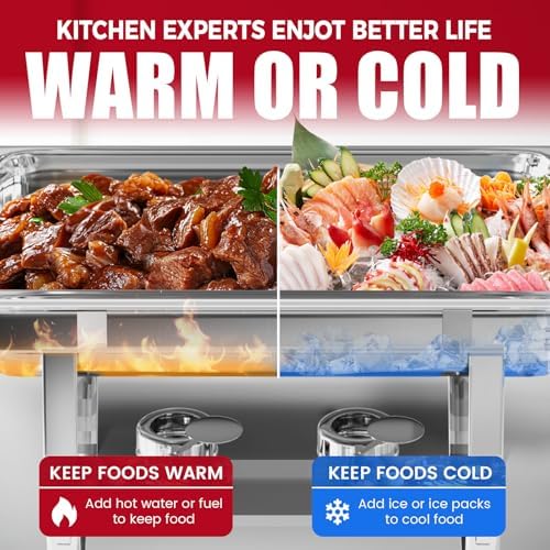 Rectangular Chafing Dish Buffet Sets of 2, 8QT, alternate view 6