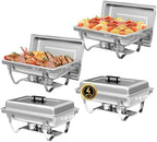 Rectangular Chafing Dish Buffet Sets of 4, 8QT