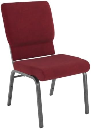 Red 18.5" W Stacking Church Chair, 4-Pack