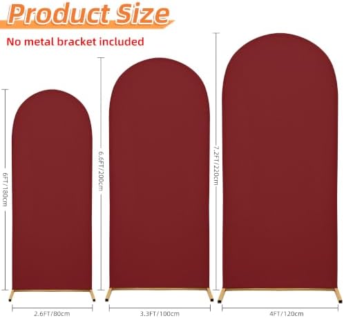 Red 7.2 ft Arch Backdrop Cover Arch Covers Arch Backdrop Cover, alternate view 3