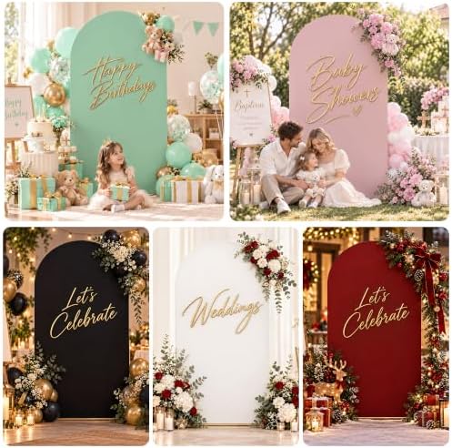 Red 7.2 ft Arch Backdrop Cover Arch Covers Arch Backdrop Cover, alternate view 4