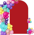 Red 7.2ft Spandex Arch Backdrop Cover (No Stand) in 7.2FT in Red