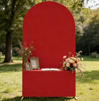 Red 7.2ft Spandex Arch Backdrop Cover (No Stand) in 7.2FT in Red, alternate view 2