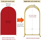 Red 7.2ft Spandex Arch Backdrop Cover (No Stand) in 7.2FT in Red, alternate view 3